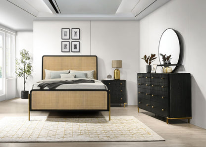 Arini 4-piece Queen Bedroom Set Black and Natural - 224330Q-S4 - Bien Home Furniture &amp; Electronics