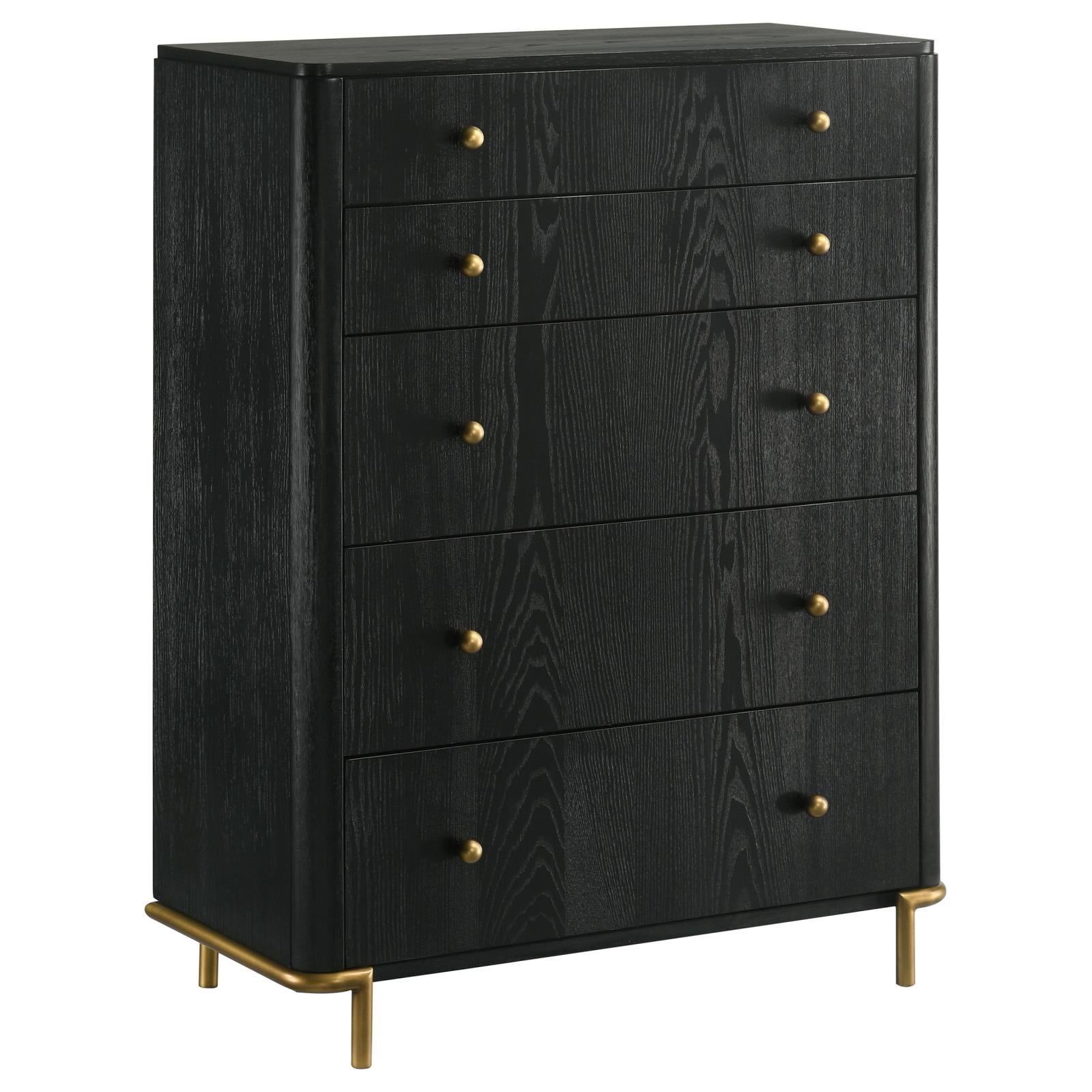 Arini 5-piece Queen Bedroom Set Black and Natural - 224330Q-S5 - Bien Home Furniture &amp; Electronics