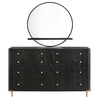 Arini 8-drawer Bedroom Dresser with Mirror Black - 224333M - Bien Home Furniture &amp; Electronics