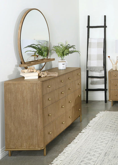 Arini 8-drawer Dresser with Mirror Sand Wash - 224303M - Bien Home Furniture &amp; Electronics