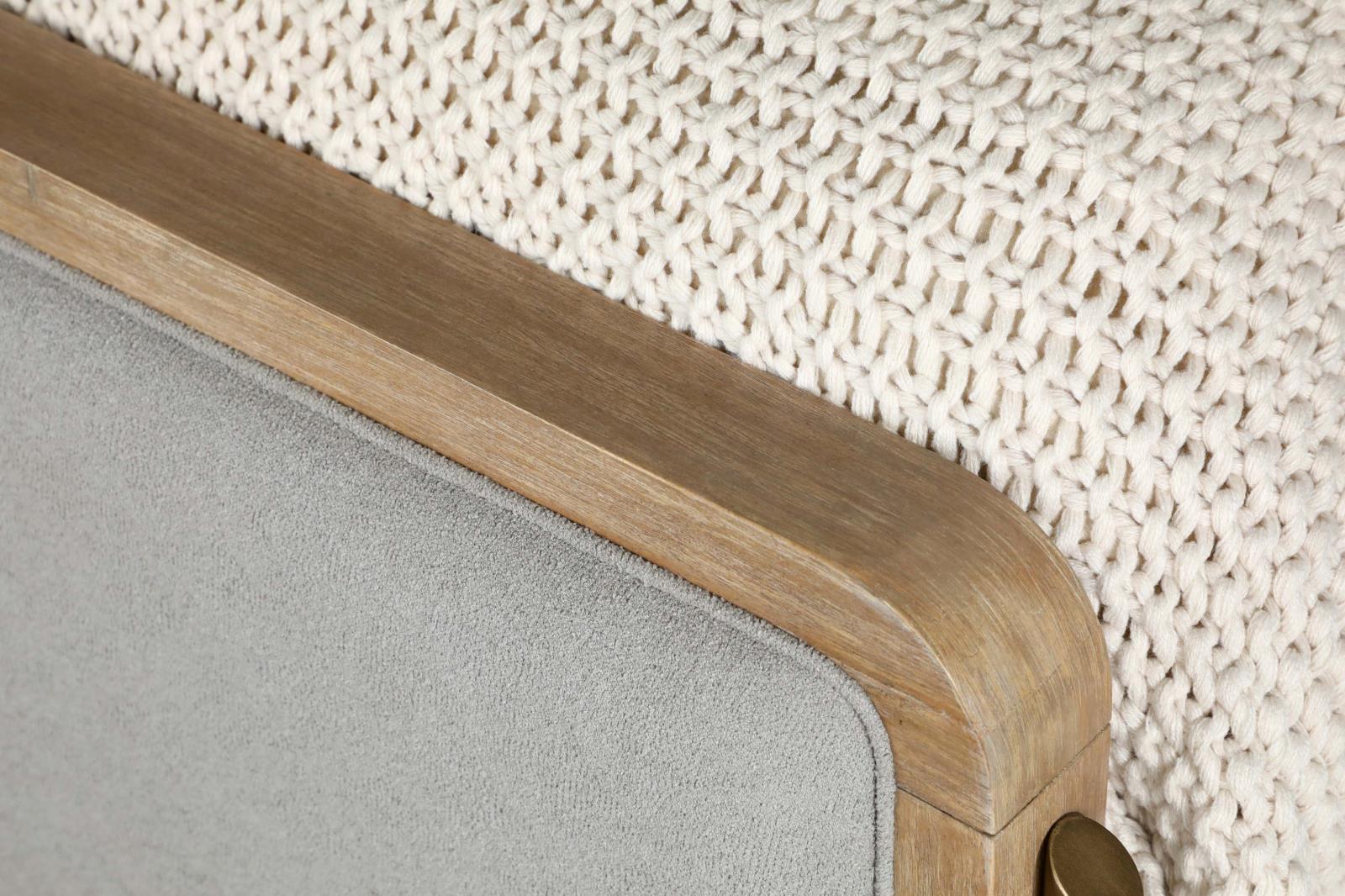 Arini Upholstered Eastern King Panel Bed Sand Wash/Gray - 224301KE - Bien Home Furniture &amp; Electronics