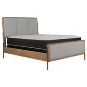 Arini Upholstered Eastern King Panel Bed Sand Wash/Gray - 224301KE - Bien Home Furniture & Electronics