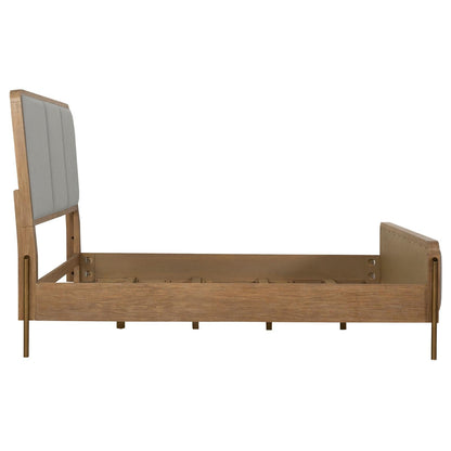 Arini Upholstered Eastern King Panel Bed Sand Wash/Gray - 224301KE - Bien Home Furniture &amp; Electronics