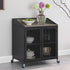 Arlette Gray Wash/Sandy Black Wine Cabinet with Wire Mesh Doors - 183476 - Bien Home Furniture & Electronics