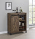 Arlington Rustic Oak Bar Cabinet with Sliding Door - 182852 - Bien Home Furniture & Electronics