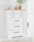 Ashbryn White/Natural Chest of Drawers - B844-46 - Bien Home Furniture & Electronics