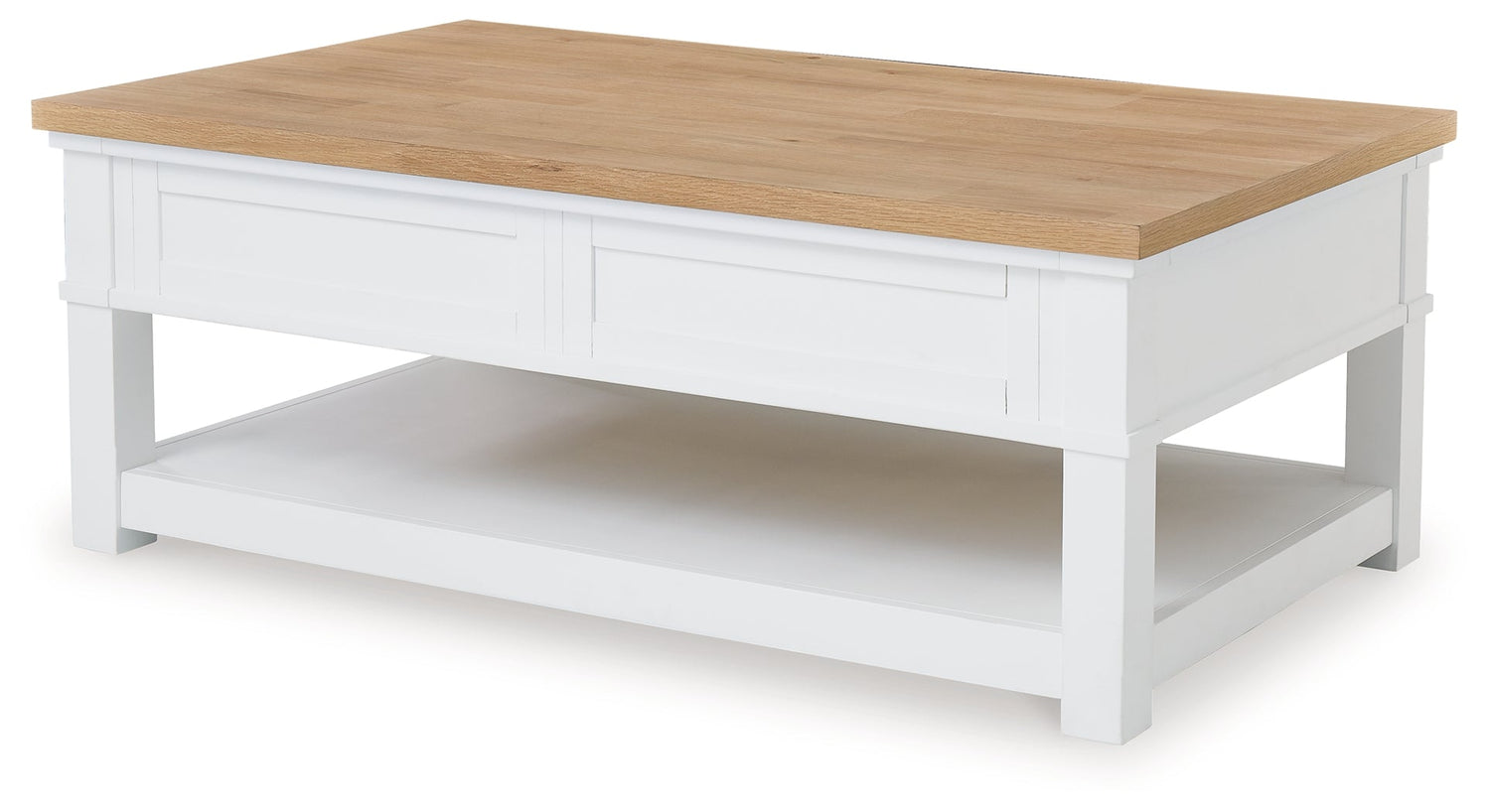 Ashbryn White/Natural Coffee Table - T844-1 - Bien Home Furniture &amp; Electronics