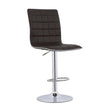 Ashbury Black/Chrome Upholstered Adjustable Bar Stools, Set of 2 - 122087 - Bien Home Furniture & Electronics