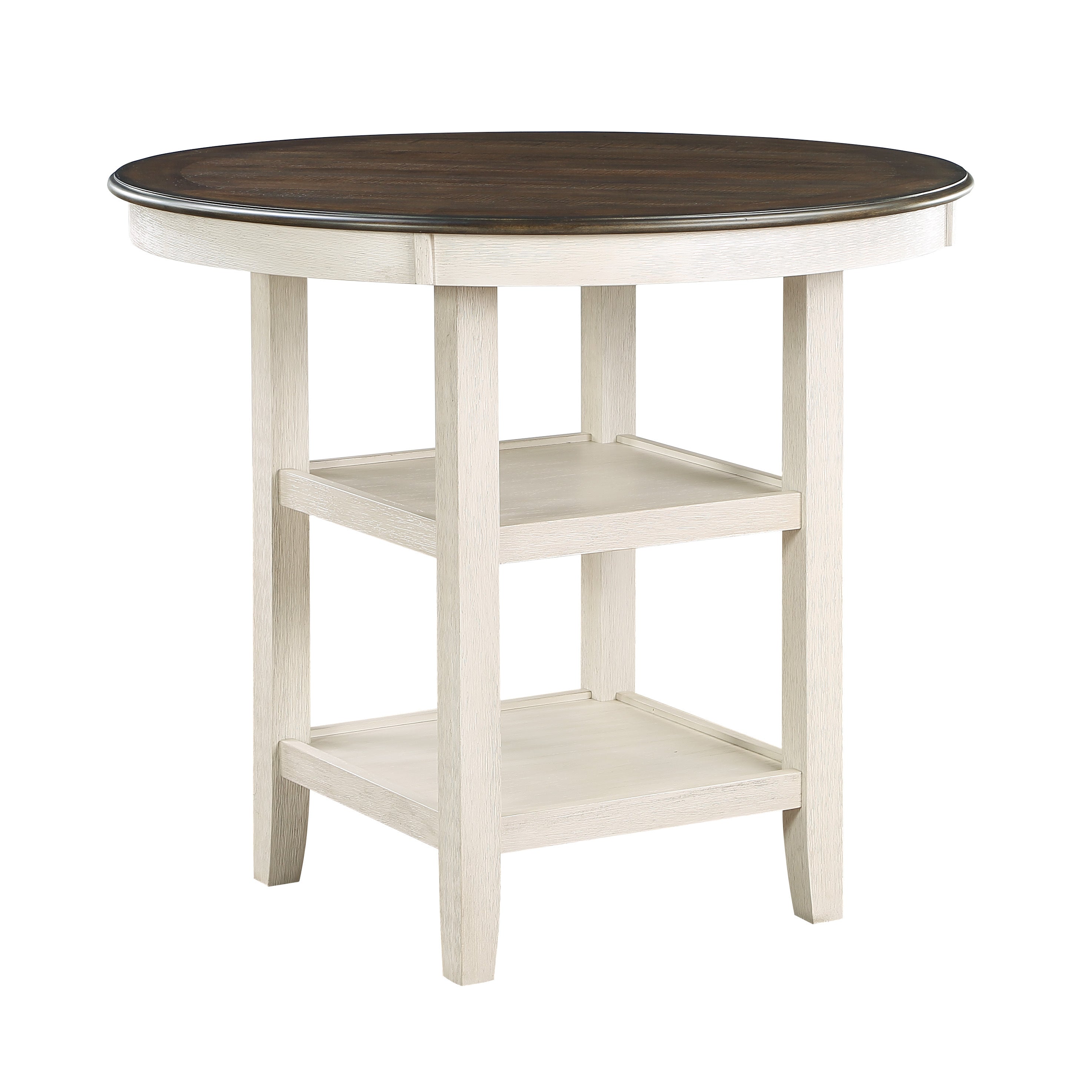 Asher Antique White/Brown Counter Height Table - 5800WH-36 - Bien Home Furniture &amp; Electronics