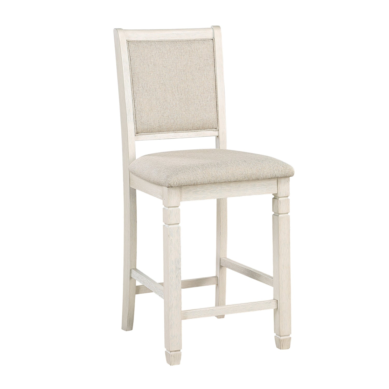 Asher Antique White Counter Height Chair, Set of 2 - 5800WH-24 - Bien Home Furniture &amp; Electronics