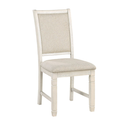 Asher Antique White Side Chair, Set of 2 - 5800WHS - Bien Home Furniture &amp; Electronics