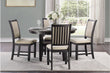 Asher Black/Brown Round 5-Piece Dining Room Set - SET | 5800BK-48RD | 5800BKS(2) - Bien Home Furniture & Electronics