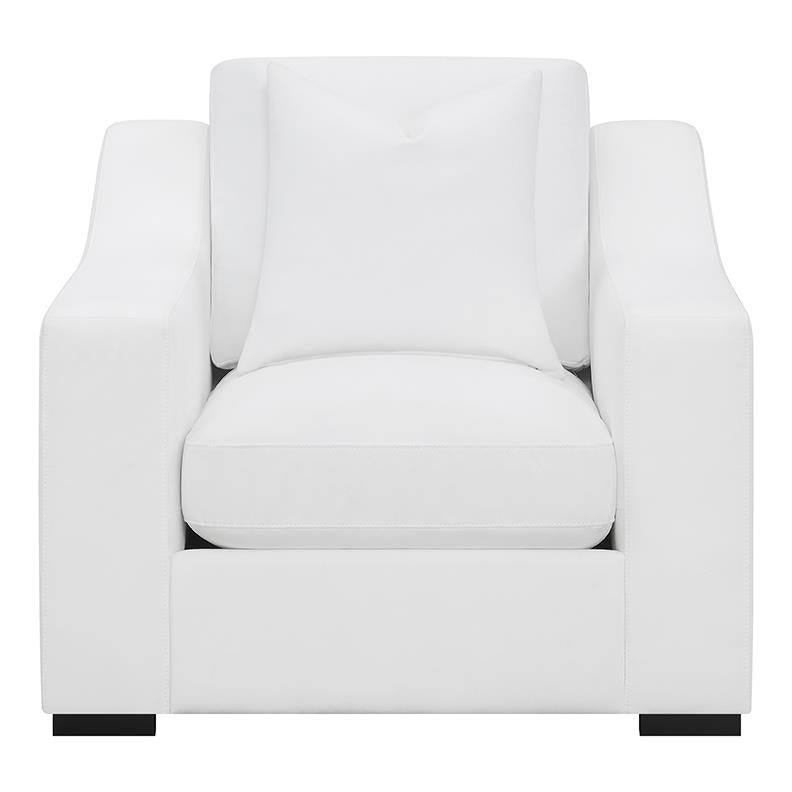 Ashlyn White Upholstered Sloped Arms Chair - 509893 - Bien Home Furniture &amp; Electronics