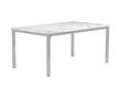 Athena Chrome Rectangle Dining Table with Marble Top - 110101 - Bien Home Furniture & Electronics