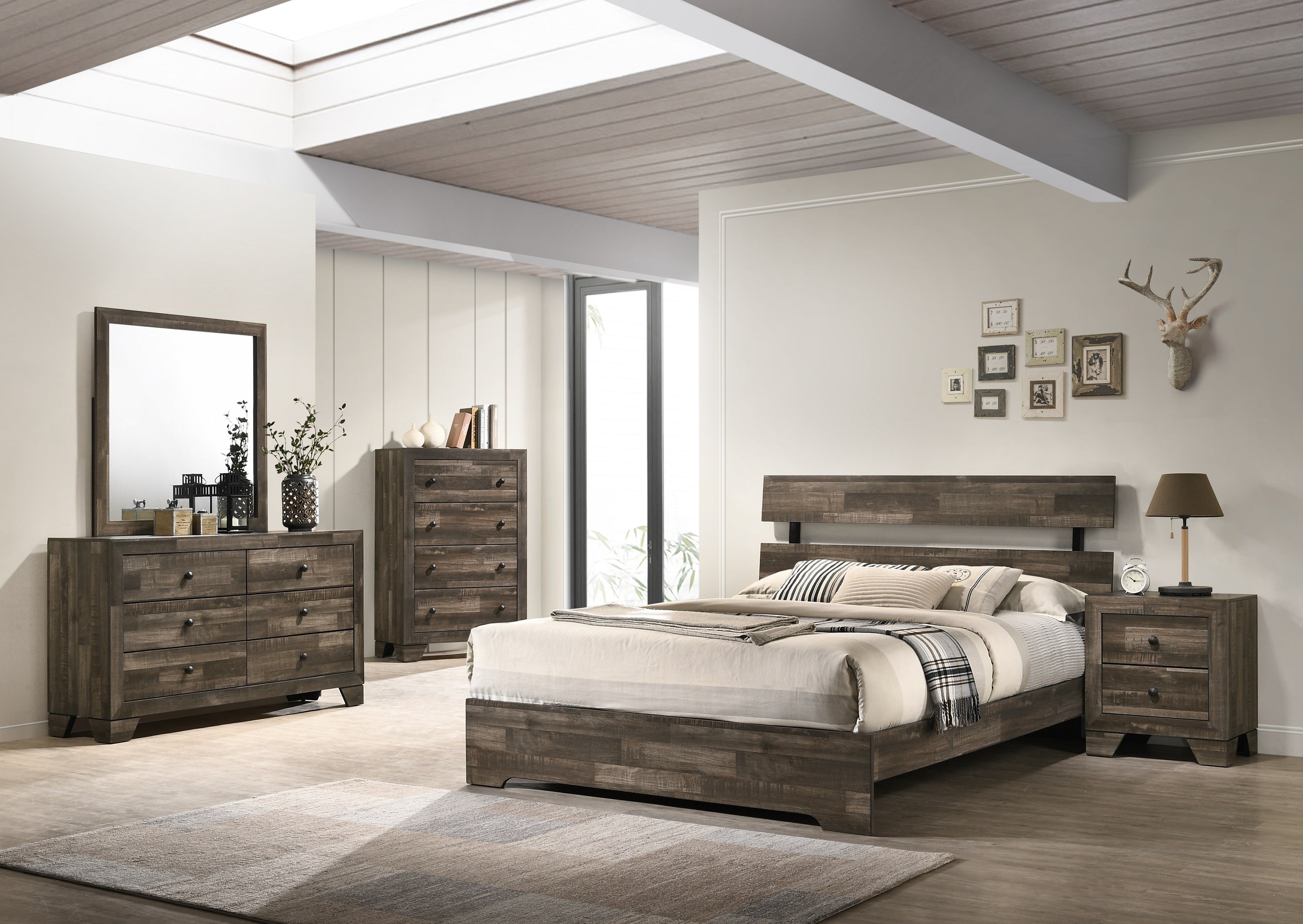Atticus Brown Full Platform Bed - B6980-F-BED - Bien Home Furniture &amp; Electronics