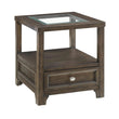 Auburn Transitional Charcoal Brown Wood End Table - 3624-04 - Bien Home Furniture & Electronics