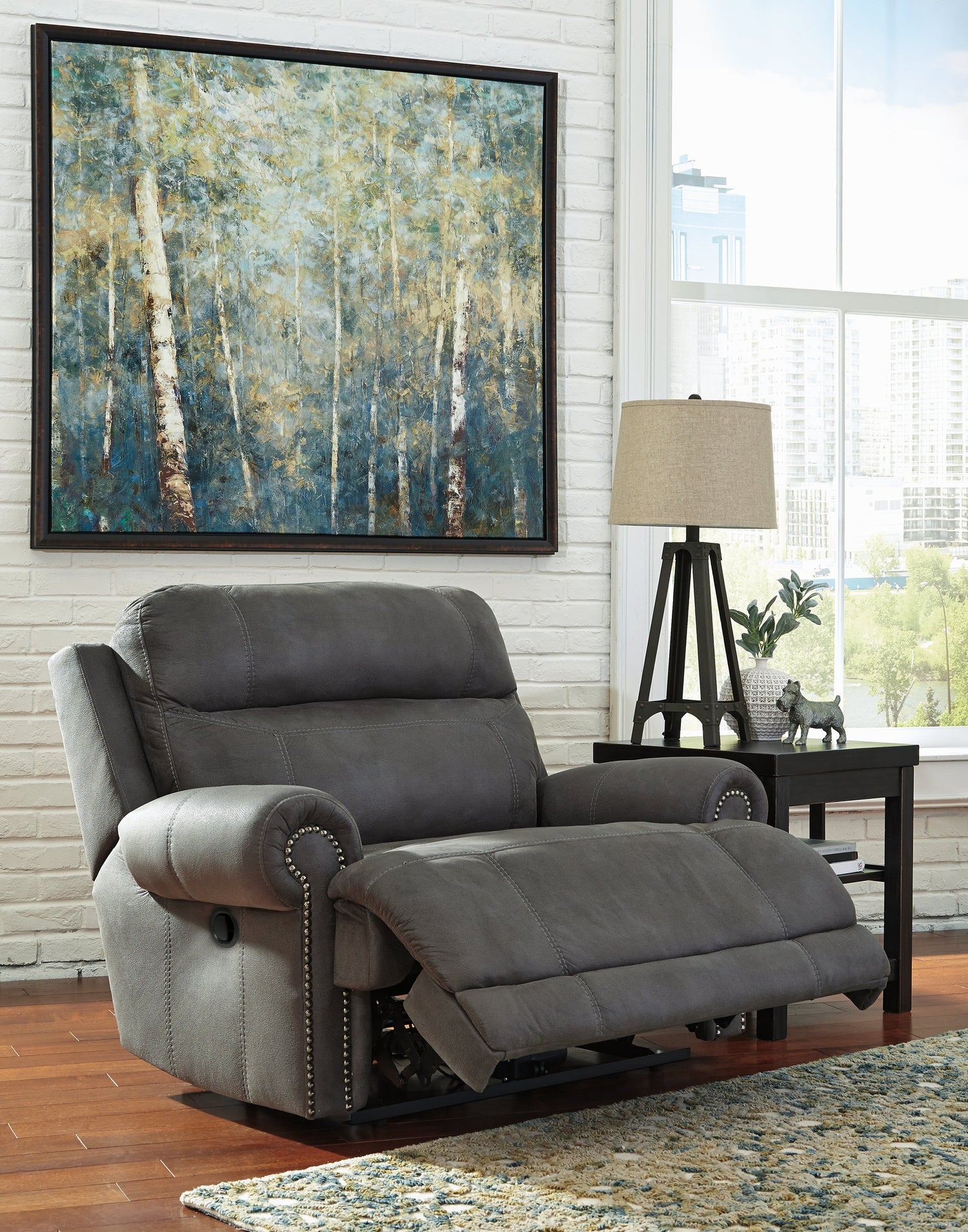 Austere Gray Oversized Recliner - 3840152 - Bien Home Furniture &amp; Electronics