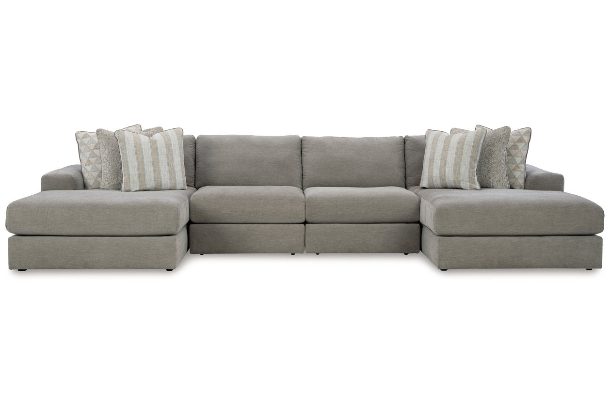 Avaliyah Ash 4-Piece Double Chaise Sectional - 58103S11 - Bien Home Furniture &amp; Electronics