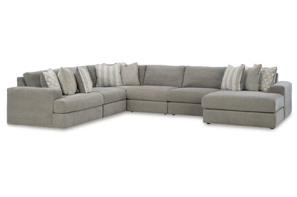 Avaliyah Ash 6-Piece Sectional with Chaise - 58103S12 - Bien Home Furniture &amp; Electronics