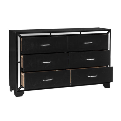 Aveline Black Dresser - 1428BK-5 - Bien Home Furniture &amp; Electronics