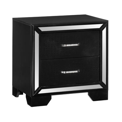 Aveline Black Nightstand - 1428BK-4 - Bien Home Furniture &amp; Electronics