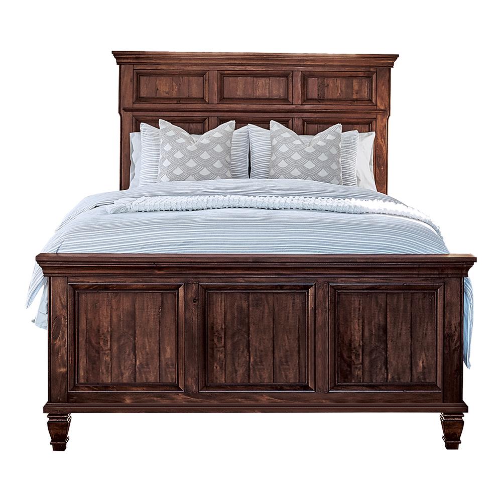 Avenue California King Panel Bed Weathered Burnished Brown - 223031KW - Bien Home Furniture &amp; Electronics