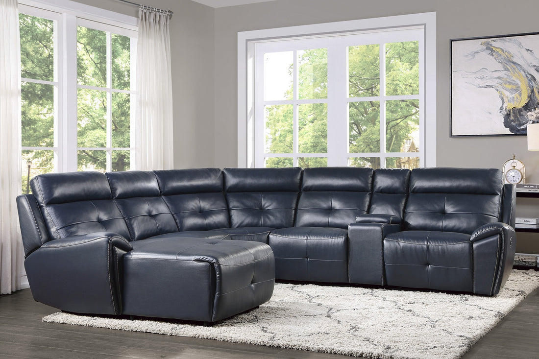 Avenue Navy Modular LAF Reclining Sectional - 9469NVB*6LCRR - Bien Home Furniture &amp; Electronics