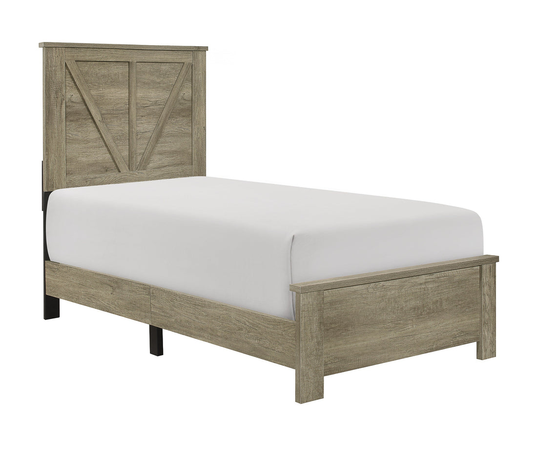 Avenue Rustic Twin Panel Bed - SH2214T-1 - Bien Home Furniture &amp; Electronics