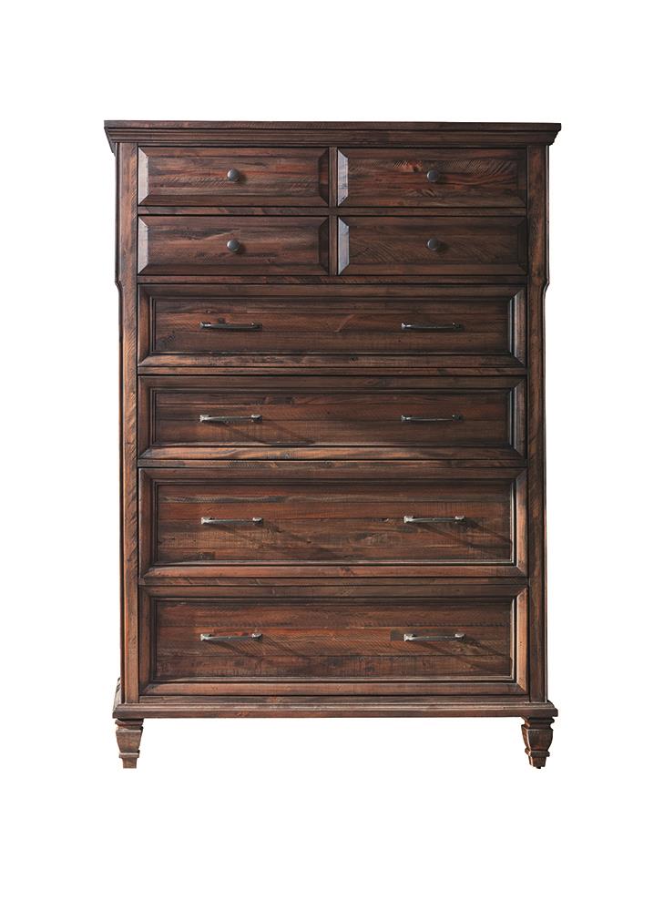 Avenue Weathered Burnished Brown 8-Drawer Chest - 223035 - Bien Home Furniture &amp; Electronics