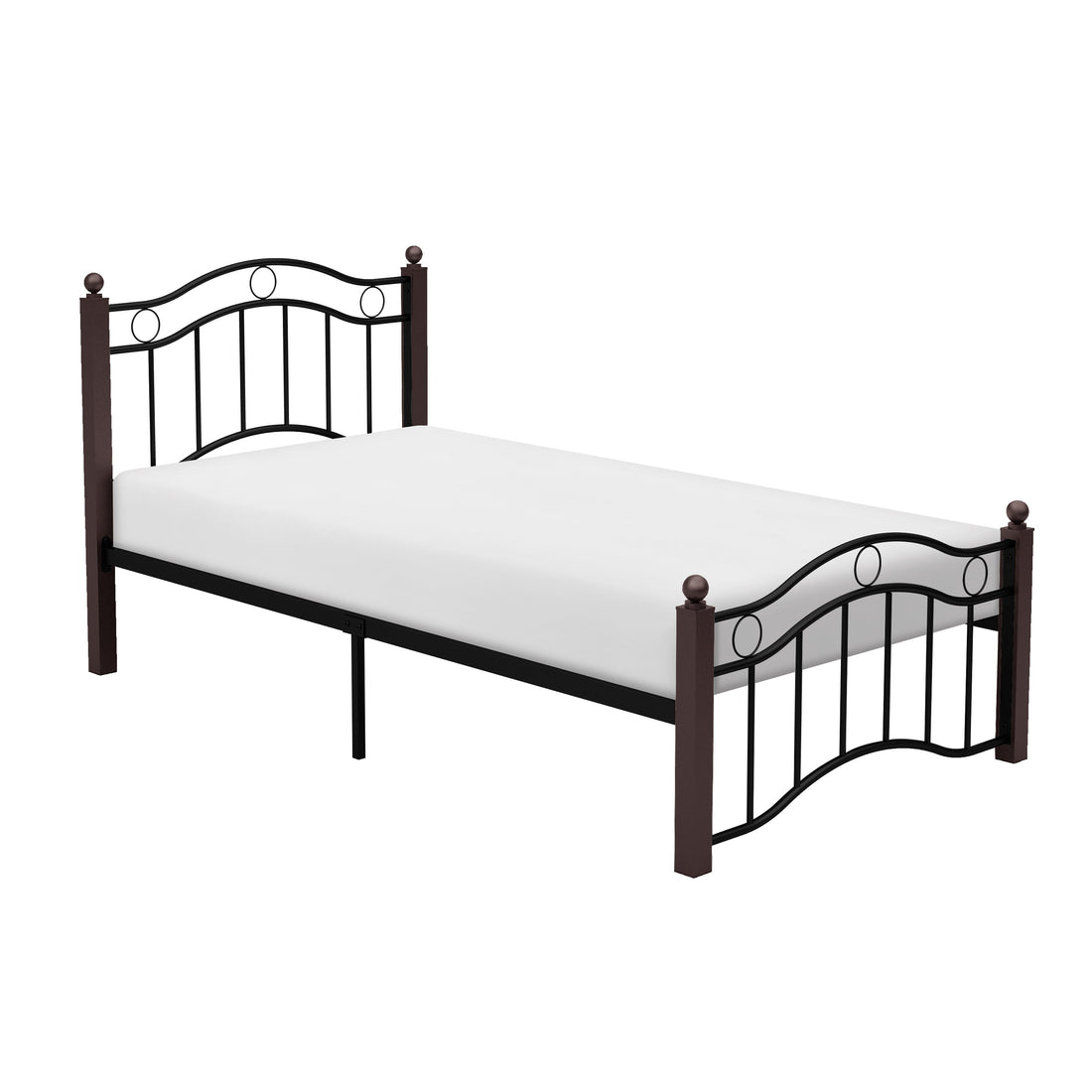 Averny Black/Brown Twin Metal Platfom Bed - 2020TBK-1 - Bien Home Furniture & Electronics