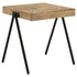 Avery Square End Table with Metal Legs Natural/Black - 724317 - Bien Home Furniture & Electronics