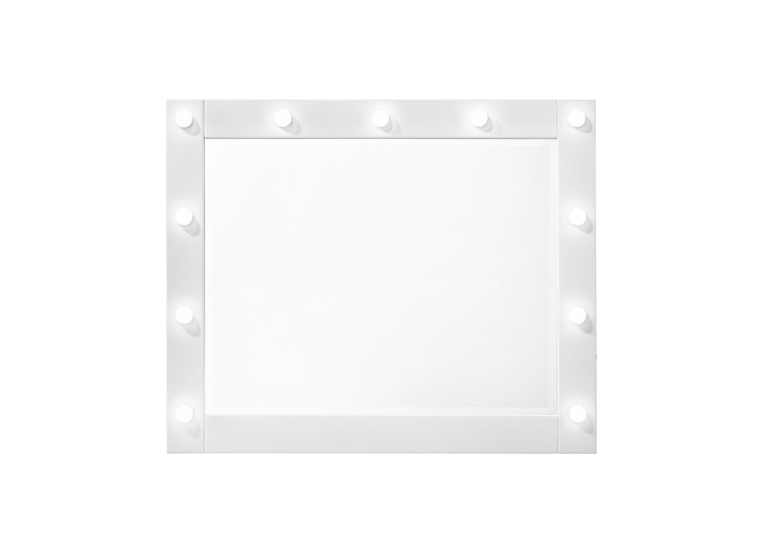 Avery White Makeup Vanity Set with Lighted Mirror - SET | B4850WH-91-TOP | B4850WH-91-BASE | B4850WH-91-11 | B4851WH-93 - Bien Home Furniture &amp; Electronics