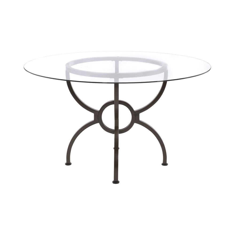 Aviano Gunmetal Dining Table Base - 108291 - Bien Home Furniture &amp; Electronics