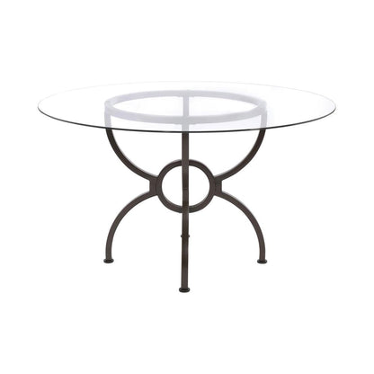 Aviano Gunmetal Dining Table Base - 108291 - Bien Home Furniture &amp; Electronics