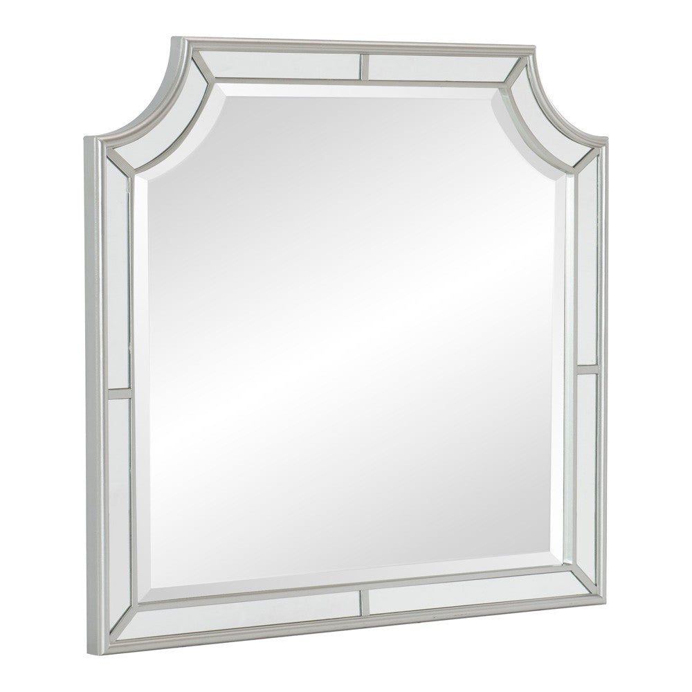 Avondale Silver Mirrored Upholstered Panel Bedroom Set - SET | 1646-1 | 1646-2 | 1646-3 | 1646-4 | 1646-9 - Bien Home Furniture &amp; Electronics