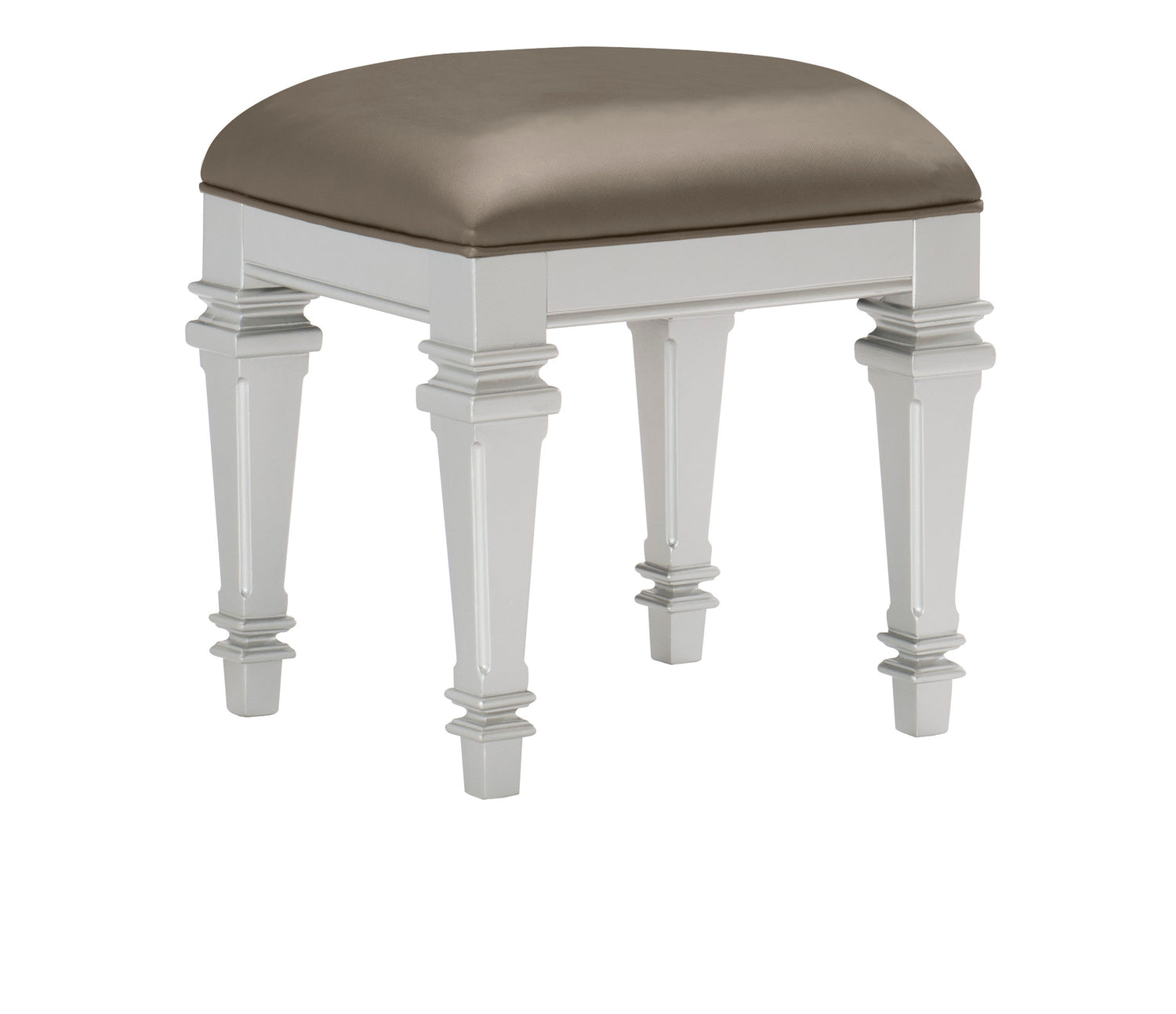 Avondale Silver Vanity Stool - 1646-14 - Bien Home Furniture &amp; Electronics