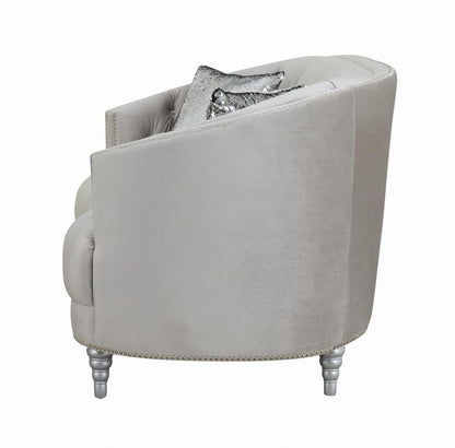 Avonlea Sloped Arm Tufted Sofa Gray - 508461 - Bien Home Furniture &amp; Electronics