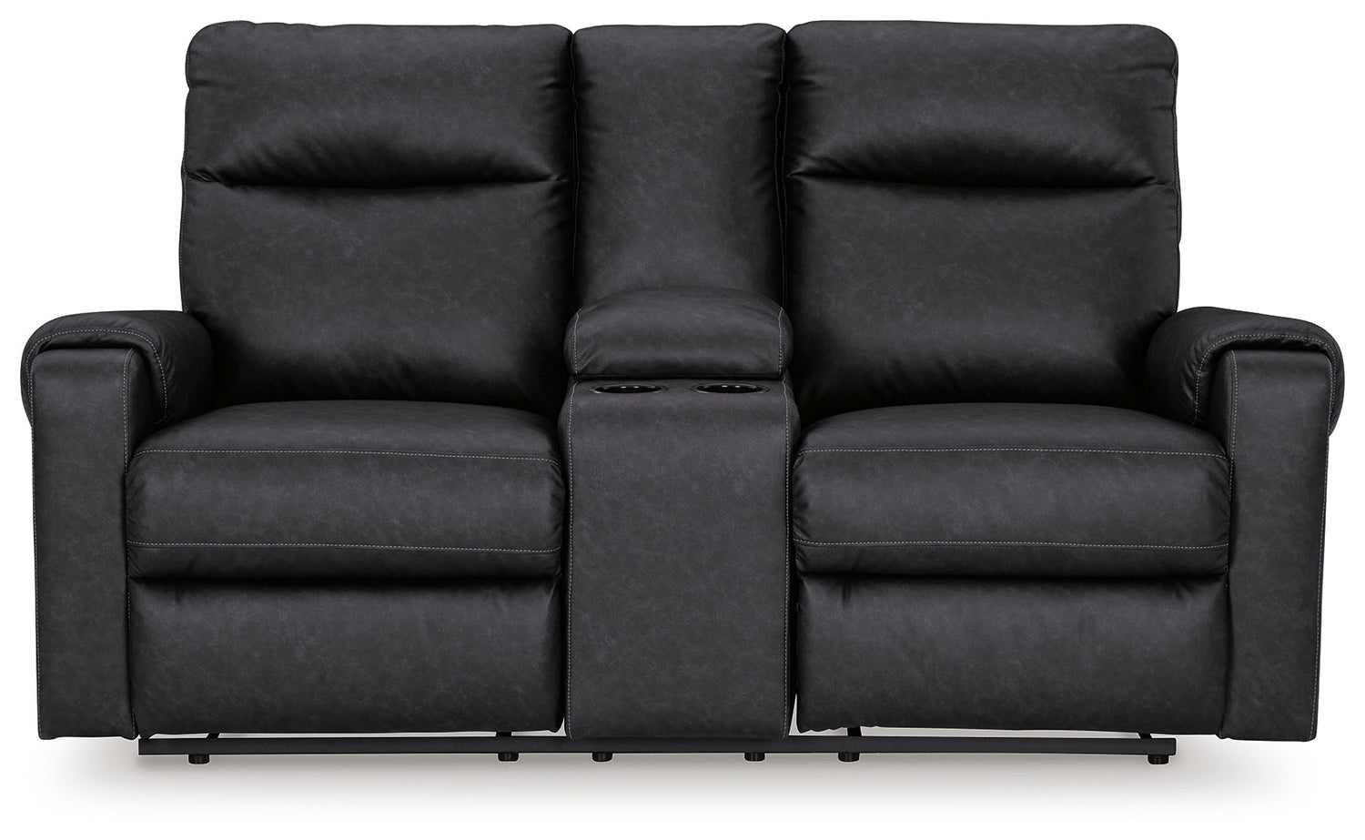Axtellton Carbon Power Reclining Loveseat with Console - 3410596 - Bien Home Furniture &amp; Electronics
