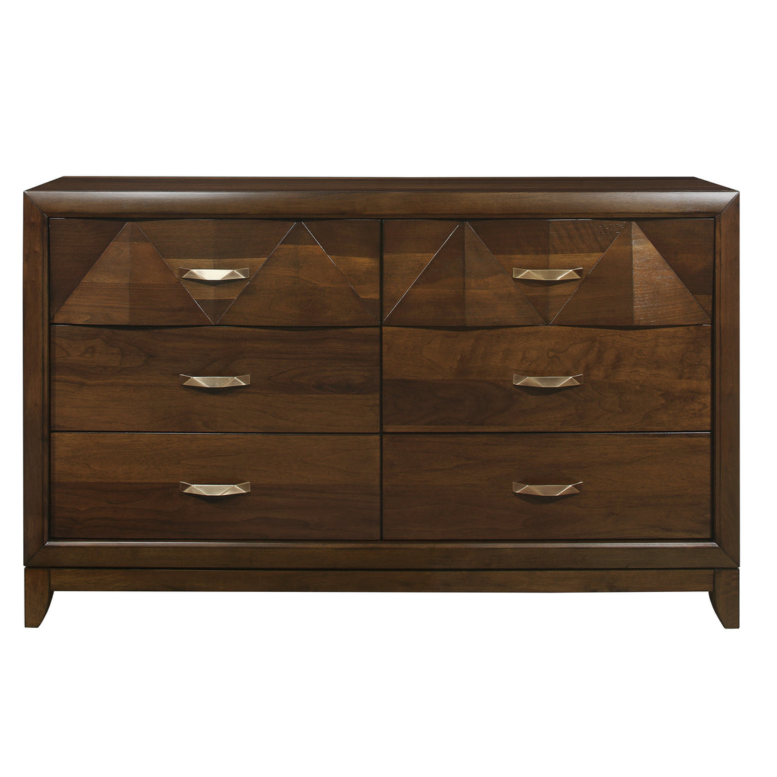 Aziel Walnut Dresser - 1535-5 - Bien Home Furniture &amp; Electronics