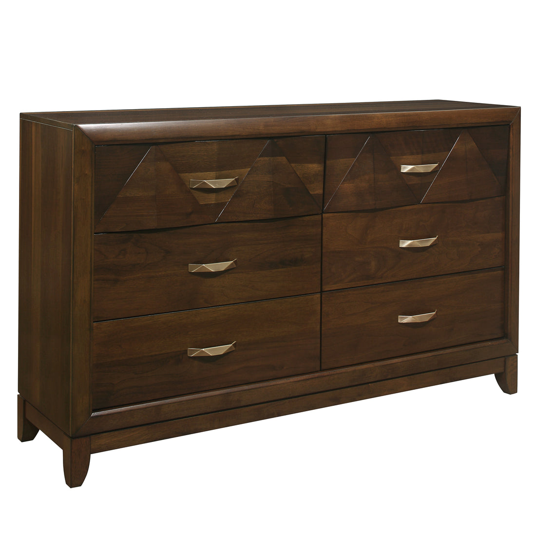 Aziel Walnut Dresser - 1535-5 - Bien Home Furniture &amp; Electronics