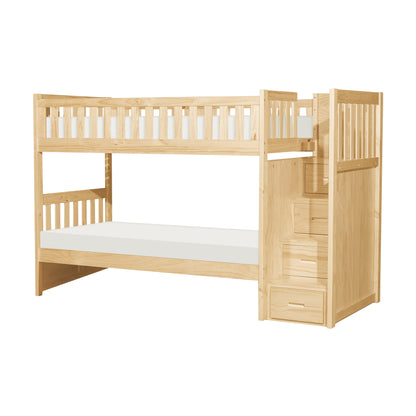 B2043SB-1* (4) Twin/Twin Step Bunk Bed - B2043SB-1* - Bien Home Furniture &amp; Electronics