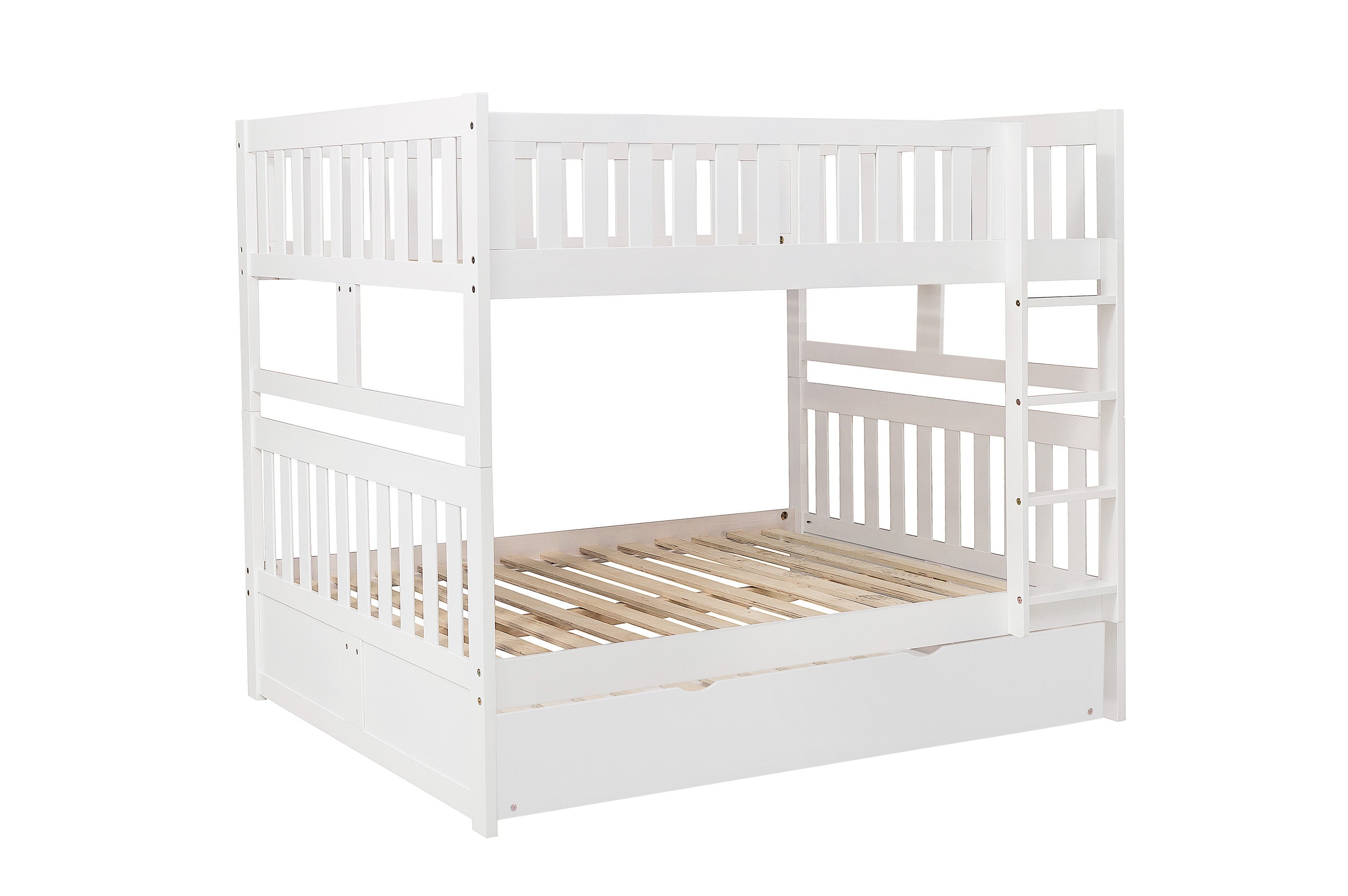B2053FFW-1*R (4) Full/Full Bunk Bed with Twin Trundle - B2053FFW-1*R - Bien Home Furniture &amp; Electronics