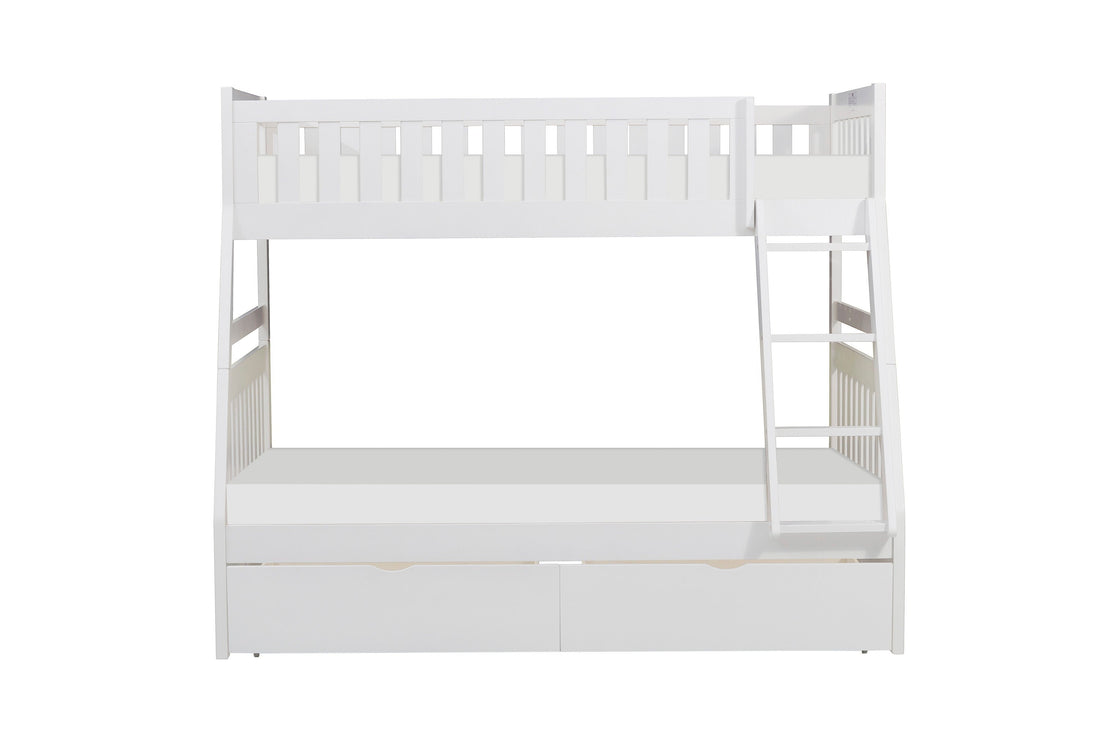 B2053TFW-1*T (4) Twin/Full Bunk Bed with Storage Boxes - B2053TFW-1*T - Bien Home Furniture &amp; Electronics