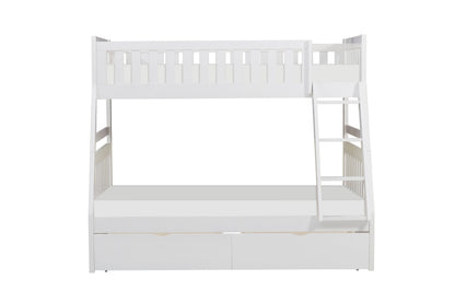 B2053TFW-1*T (4) Twin/Full Bunk Bed with Storage Boxes - B2053TFW-1*T - Bien Home Furniture &amp; Electronics
