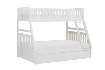 B2053TFW-1*T (4) Twin/Full Bunk Bed with Storage Boxes - B2053TFW-1*T - Bien Home Furniture &amp; Electronics