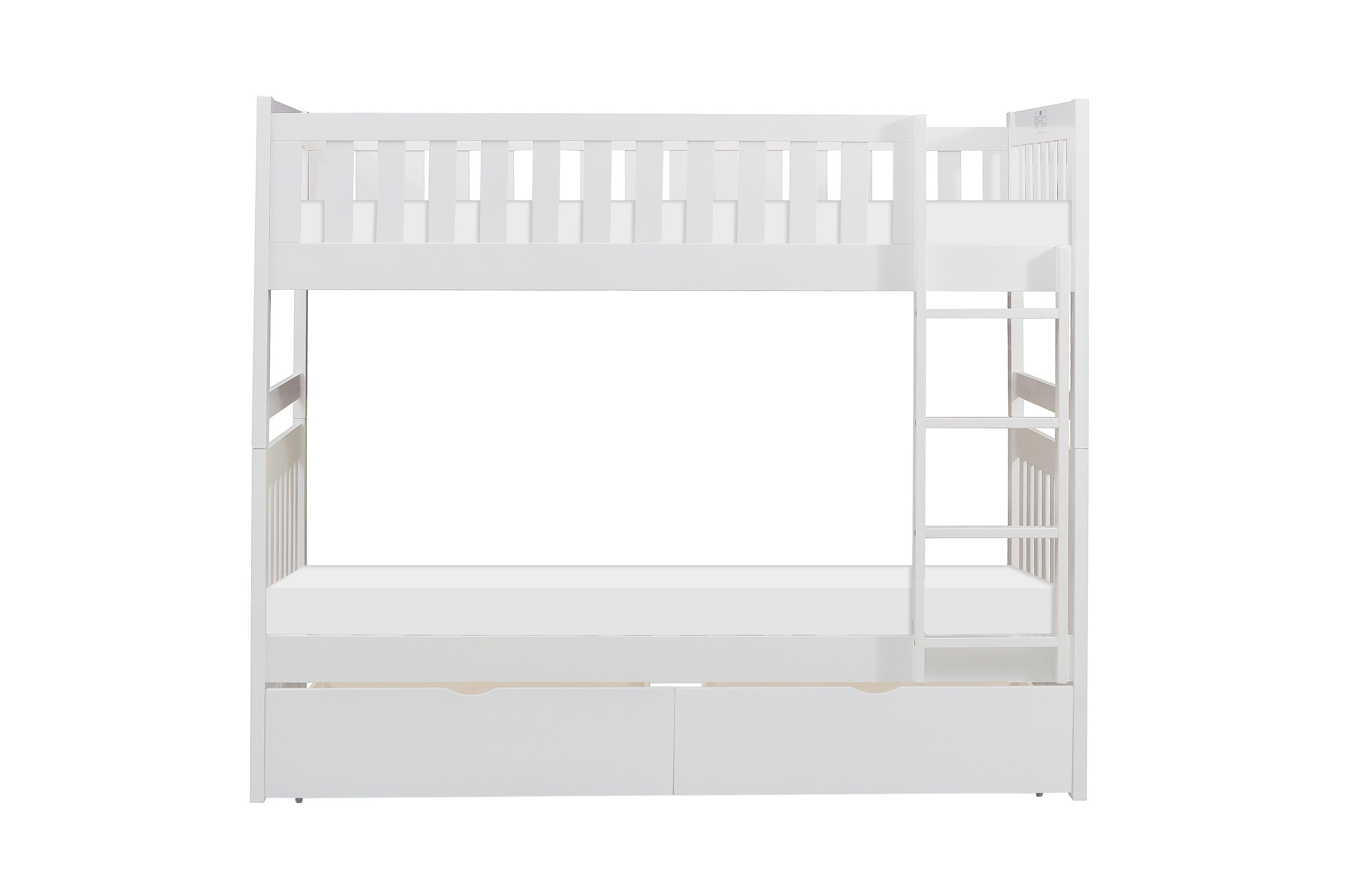B2053W-1*T (4) Twin/Twin Bunk Bed with Storage Boxes - B2053W-1*T - Bien Home Furniture &amp; Electronics