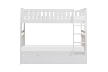 B2053W-1*T (4) Twin/Twin Bunk Bed with Storage Boxes - B2053W-1*T - Bien Home Furniture &amp; Electronics