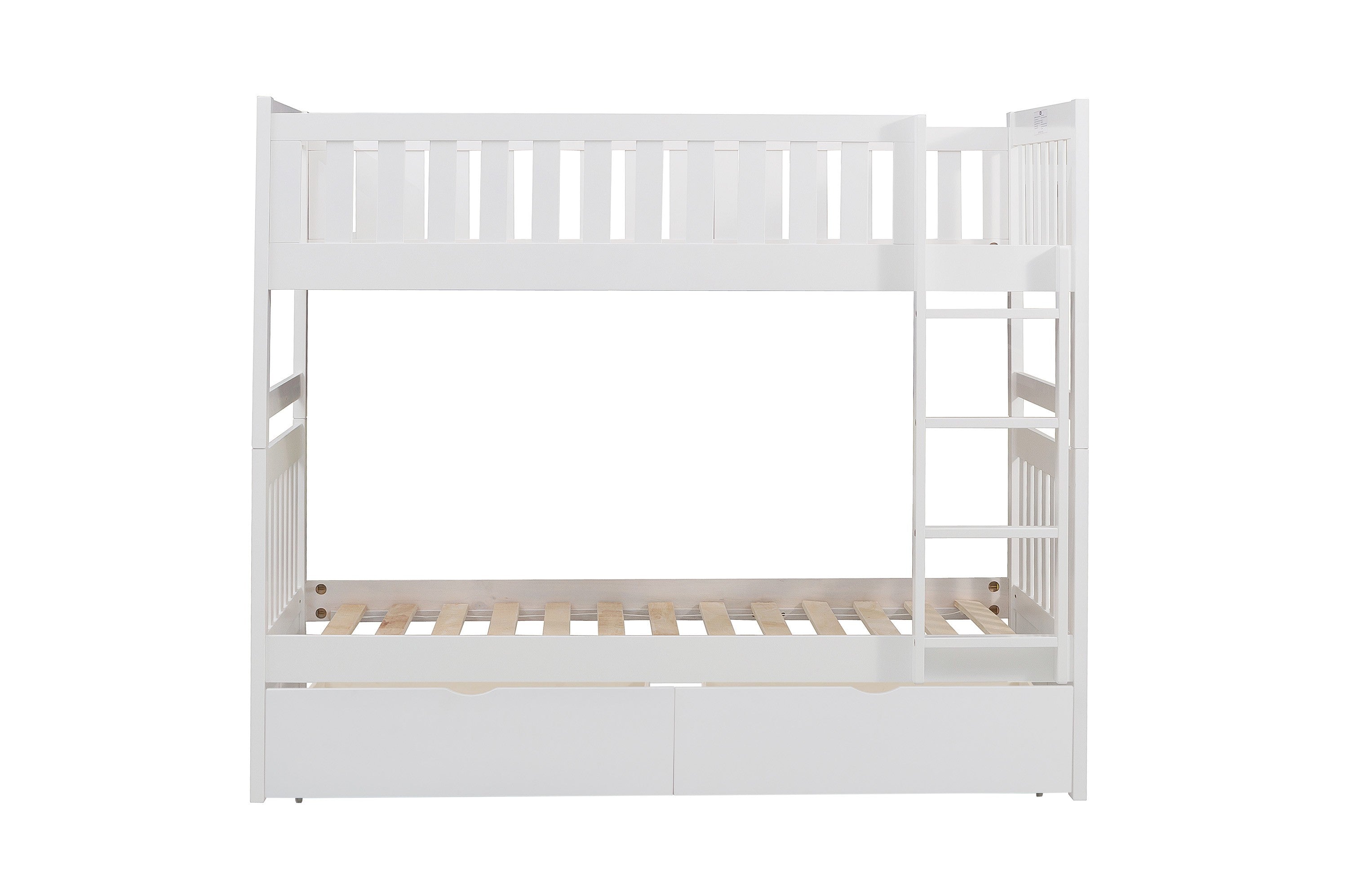 B2053W-1*T (4) Twin/Twin Bunk Bed with Storage Boxes - B2053W-1*T - Bien Home Furniture &amp; Electronics