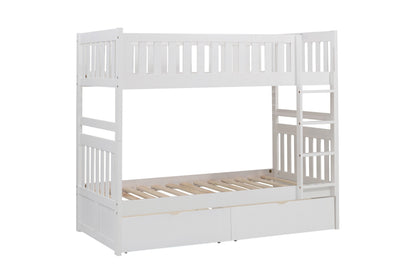 B2053W-1*T (4) Twin/Twin Bunk Bed with Storage Boxes - B2053W-1*T - Bien Home Furniture &amp; Electronics