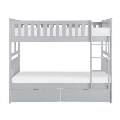 B2063FF-1*T (4) Full/Full Bunk Bed with Storage Boxes - B2063FF-1*T - Bien Home Furniture &amp; Electronics